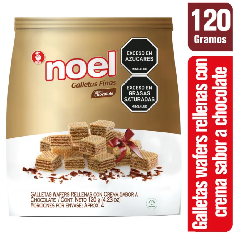 Galletas NOEL wafer rellenas de chocolate (120 gr)