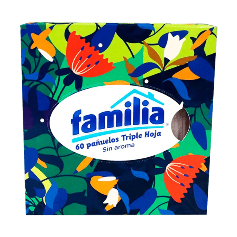 Pañuelo Facial Cubo Familia 50und