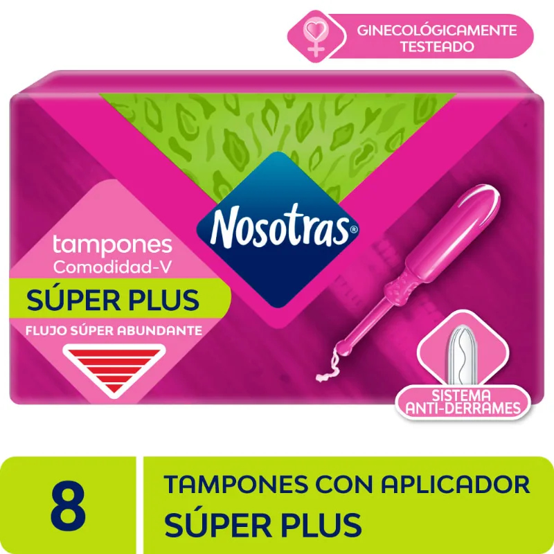 Tampones Súper Nosotras Plus con Aplicador 8 un.