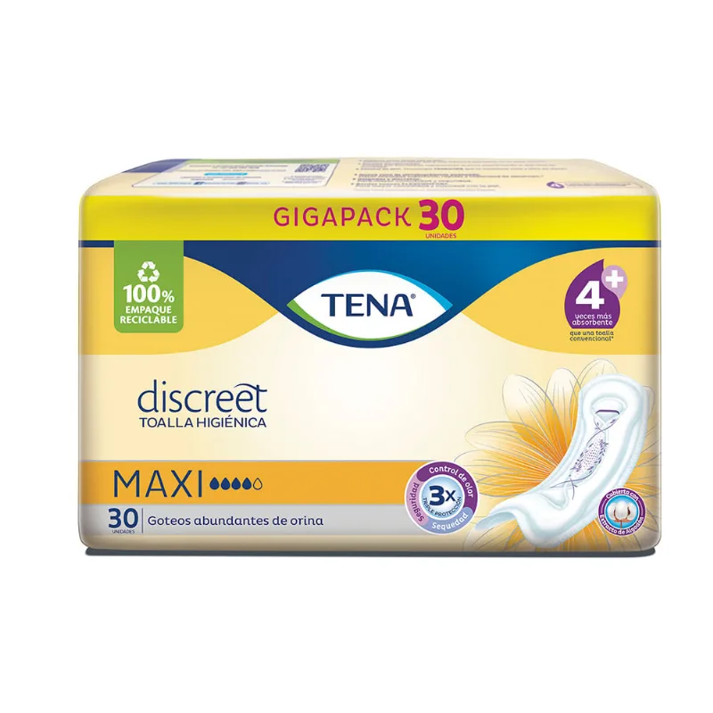 Toalla Tena Discreet Maxi x 30 un