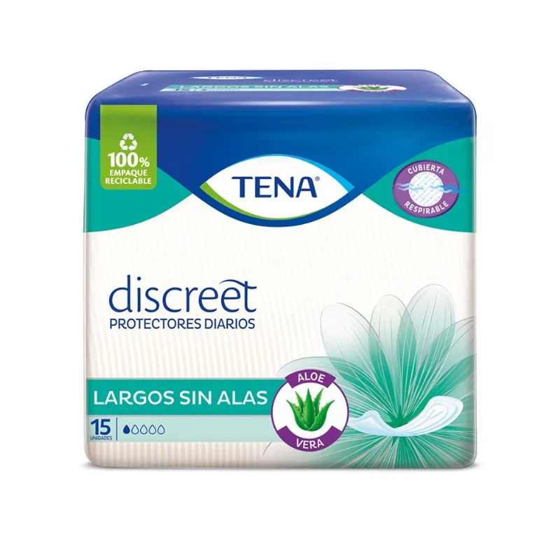 Protector Diario Tena Discreet Largo sin alas x 15 un