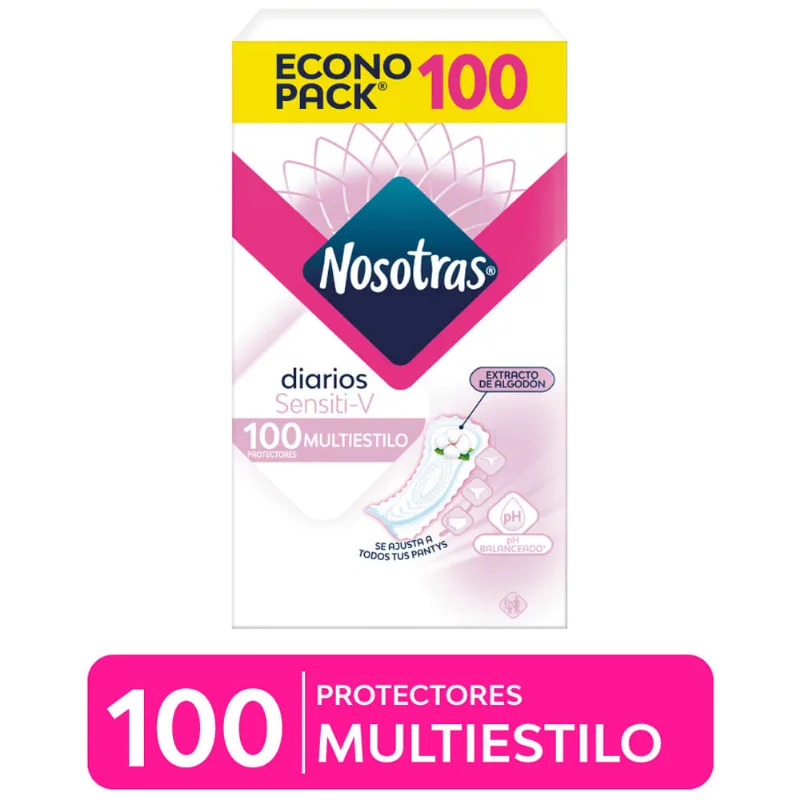 Protectores Diarios NOSOTRAS Sensiti-V Paquete 100un