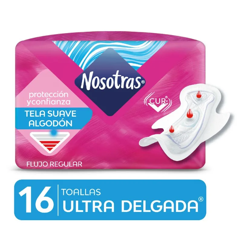 Toallas Higiénicas Nosotras Ultrainvisibles Suave 16 un.