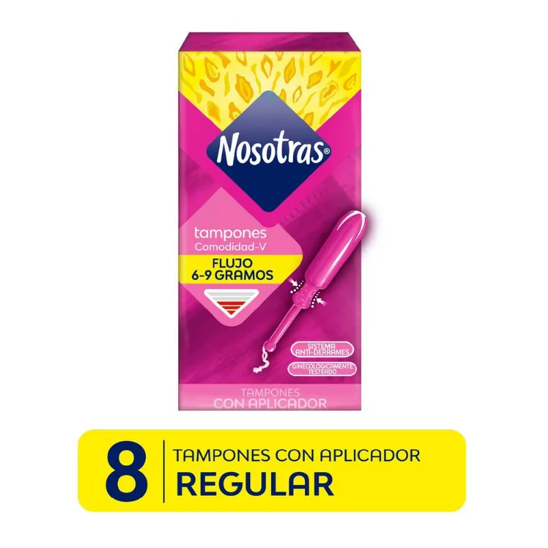 Tampones Regular Nosotras con Aplicador 8 un.