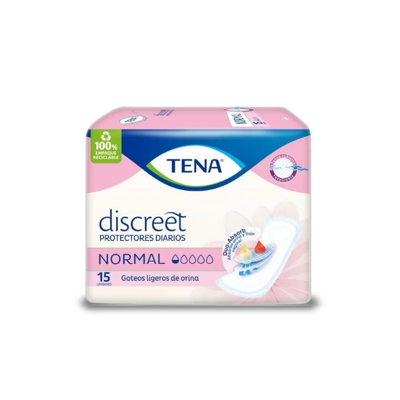 Protectores Tena Discreet Empaque con 15 Unidades