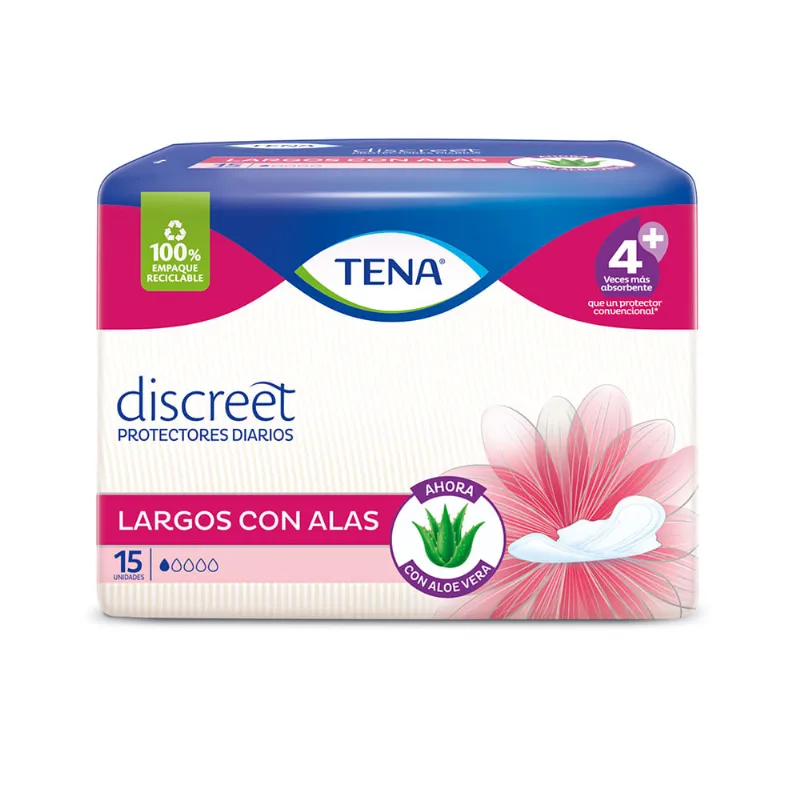 Protector Diario Tena Discreet Largos x 15 un