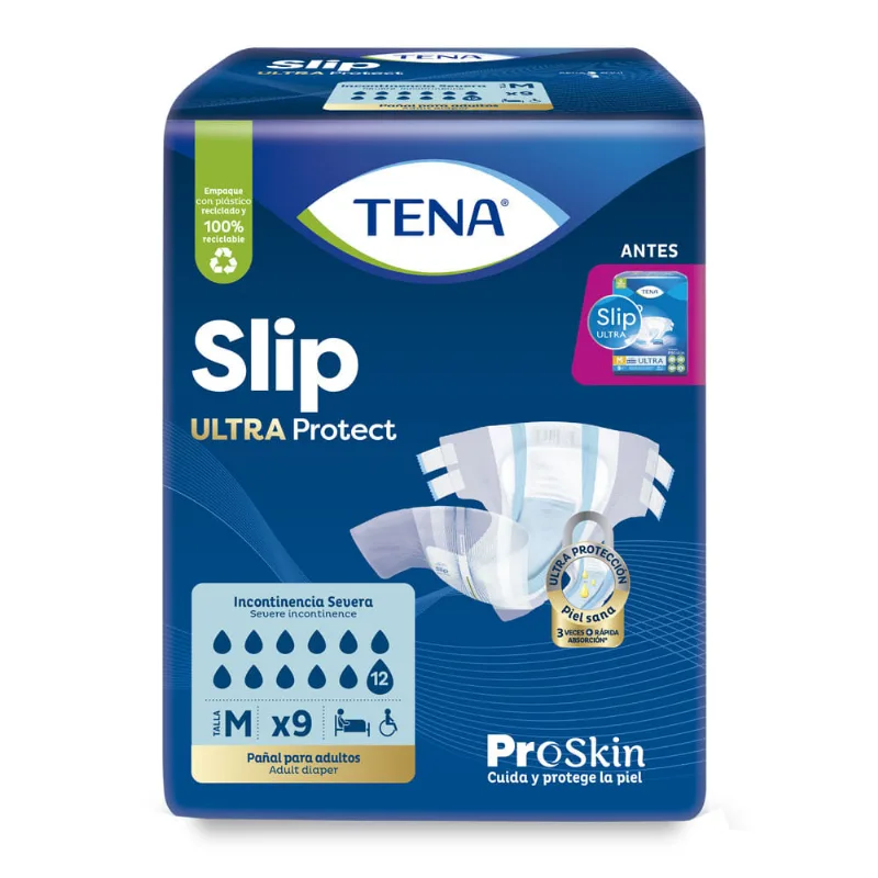 Pañal Tena Slip Ultra Protect Talle M x 9 un