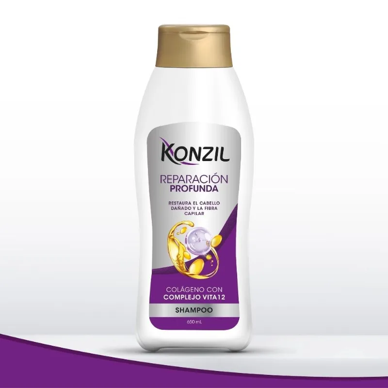 Shampoo KONZIL Reparación Profunda Colágeno Frasco 650ml