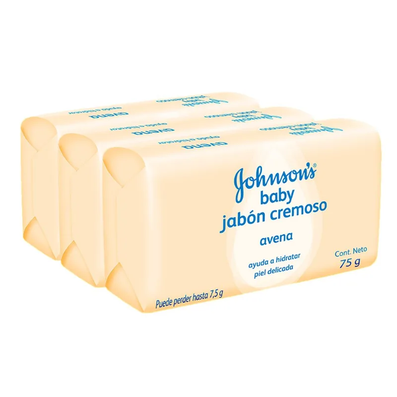 Jabon Baby Tripack Avena JOHNSON S 225 gr Jabón JOHNSON’S baby avena tripack x 75 gr