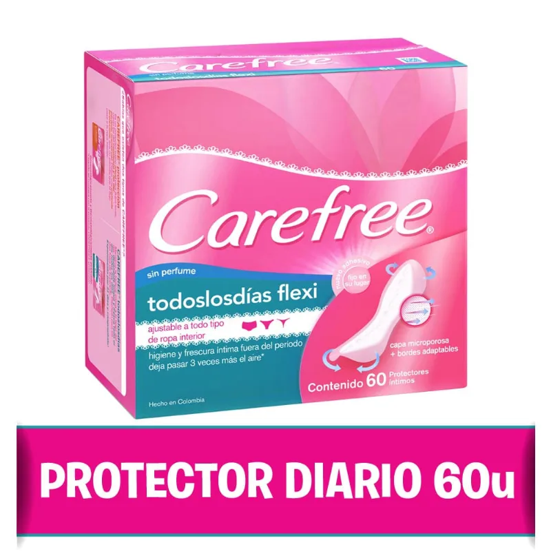 Protectores Diarios Carefree® Todos Los Dias Flexi X 60 U