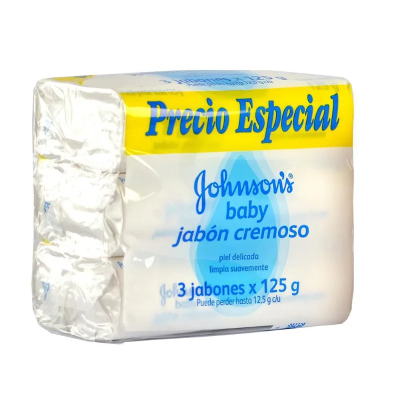 Jabon Bebe Original Tripack JOHNSON S 375 gr Jabón Barra Johnson´s Baby Original 3pack X 125gramos C U