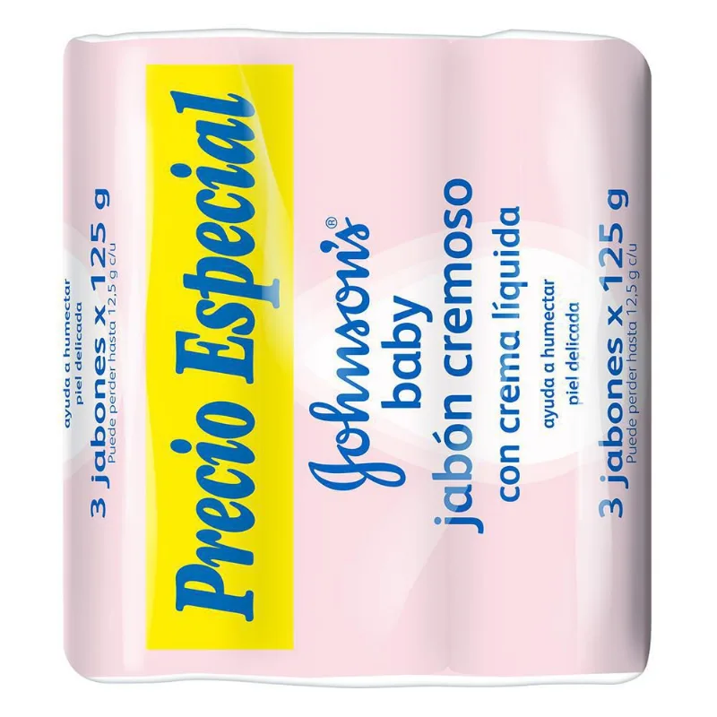 Tripack Jabón Avena Precio Esp JOHNSON S 375 gr Jabón Johnson's Baby Humectante X 3pack X 125 Gr C u.