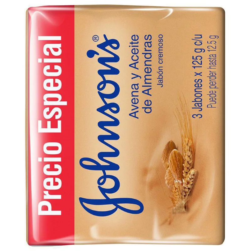 Tripack Jabón Adulto Avena JOHNSON S 375 gr