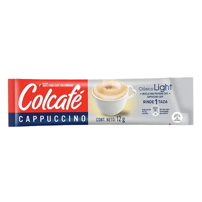 Café Instántaneo Cappuccino Light Colcafé 12g