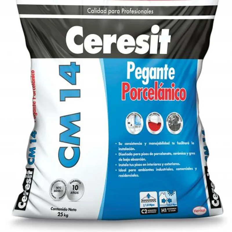 Pegante Cementicio Porcelanato gris 25Kg