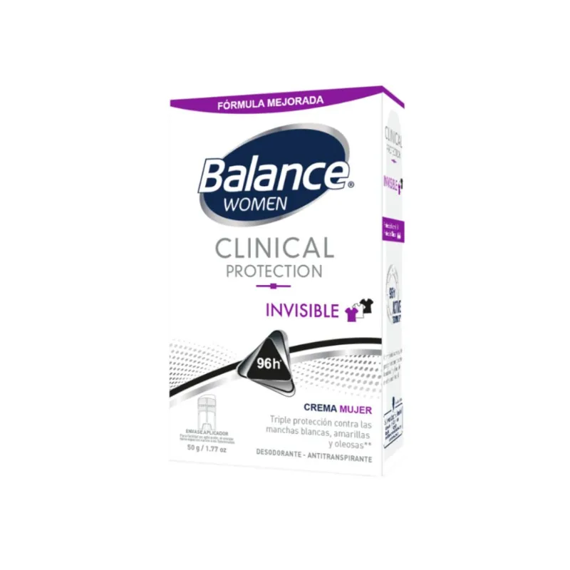 Desodorante BALANCE crema clinical invisible mujer (50 gr)