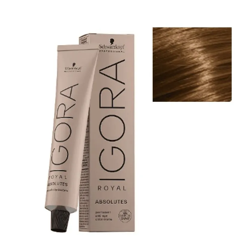 Igora Royal Absolutes - Todas as Cores 60g 8-60 - Louro Claro Chocolate Natural