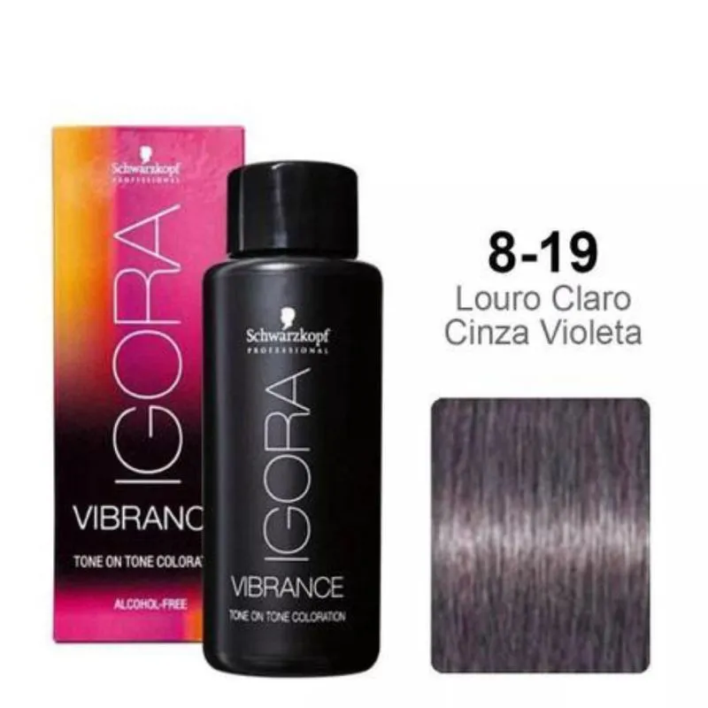 Schwarzkopf Igora Vibrance 8-19 Louro Claro Cinza Violeta 60ml
