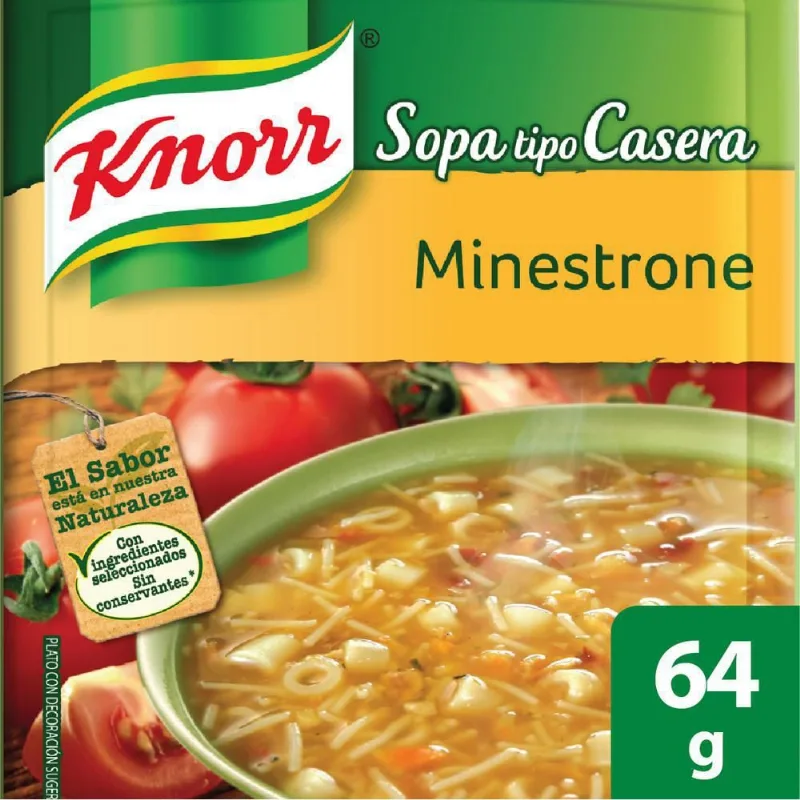 Sopa Minestrone X64 Gramos. KNORR 64 gr Knorr Sopa Minestrone x 64 gr