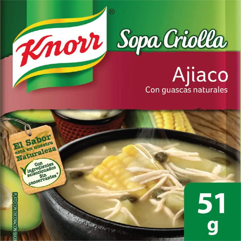 Sopa Ajiaco Criolla. KNORR 51 gr Knorr Sopa Ajiaco Criolla x 51 gr