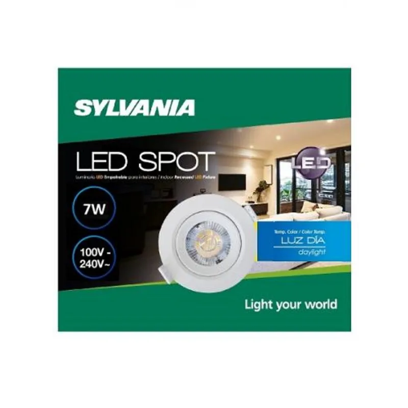 Bala Led Tipo Spot 7W Luz Fria Redonda