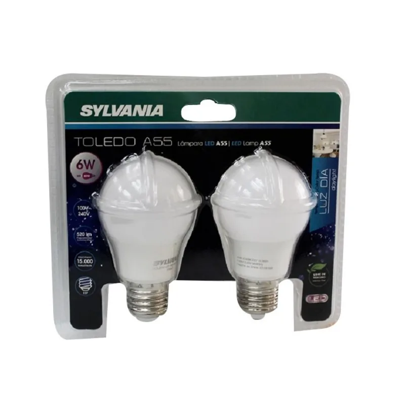 Toledo Sylvania a50 6w 6500k e27 X 2 Unidades