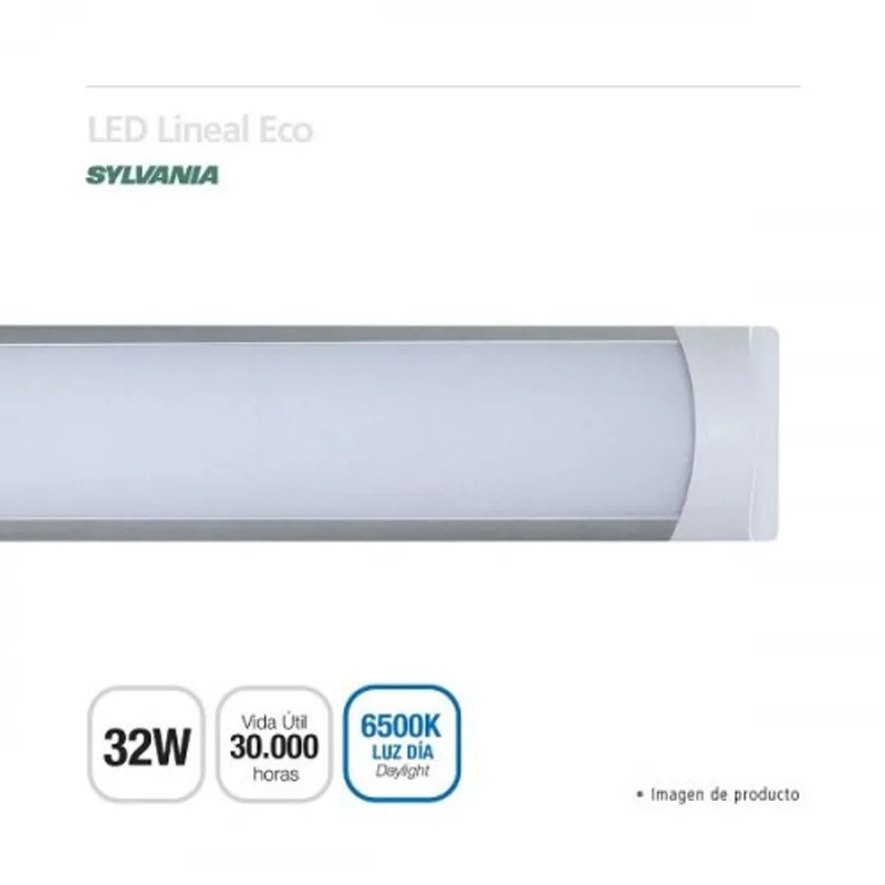 Lampara Led Lineal Eco 32W Luz Dia Largo 120Cm 85-265V