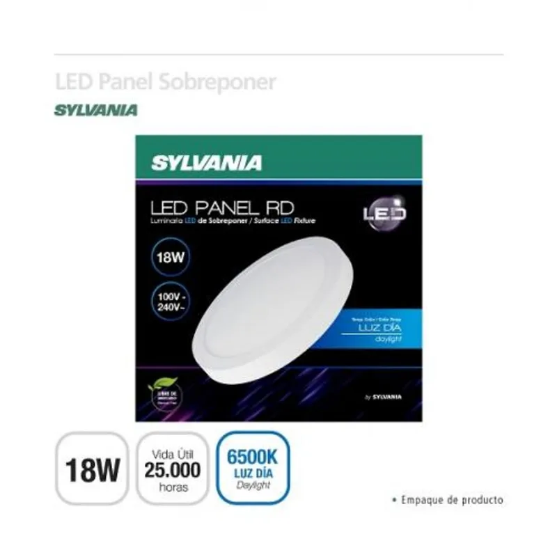 Led Panel Redondo 18W Luz Fria Sp 22.5Cm