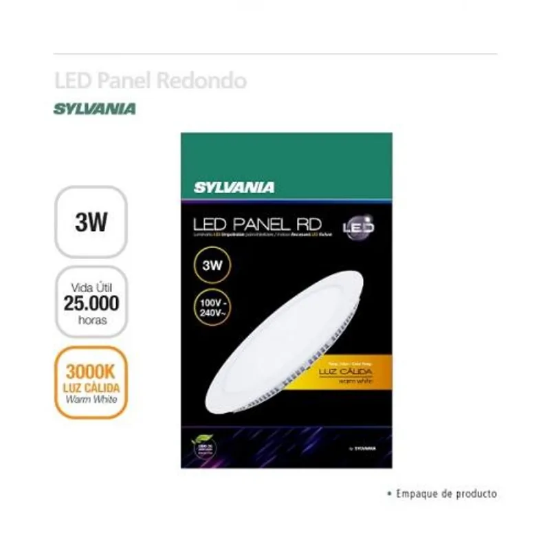 Led Panel Red 3W Luz Calida 100-240V Incrustar