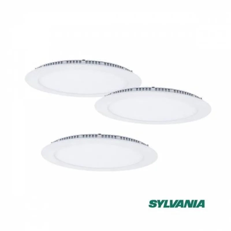 Set x 3 Panel Led 20W Redondo Incrustrar Luz Fria Tamaño 22 Cm