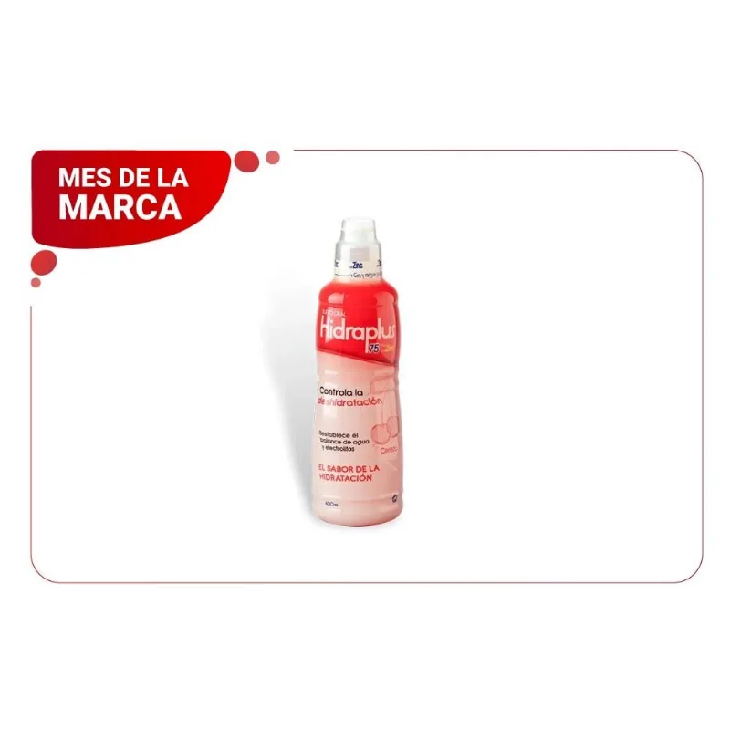 Hidraplus 75 Suero Oral Sabor Cereza Frasco con 400 Ml
