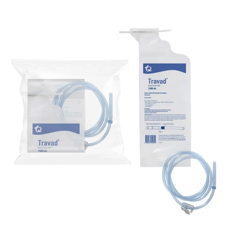 Travad Bolsa para Enema 1500 Ml Empaque con 1 Unidad