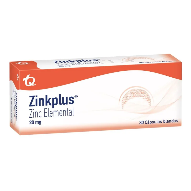Zinkplus Zinc Elemental 20 Mg 30 Capsulas Blandas