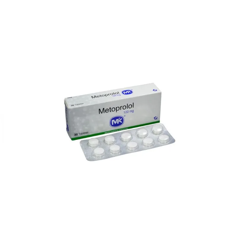 Metoprolol 100 Mg Caja X 30 Tabletas – Antihipertensivo
