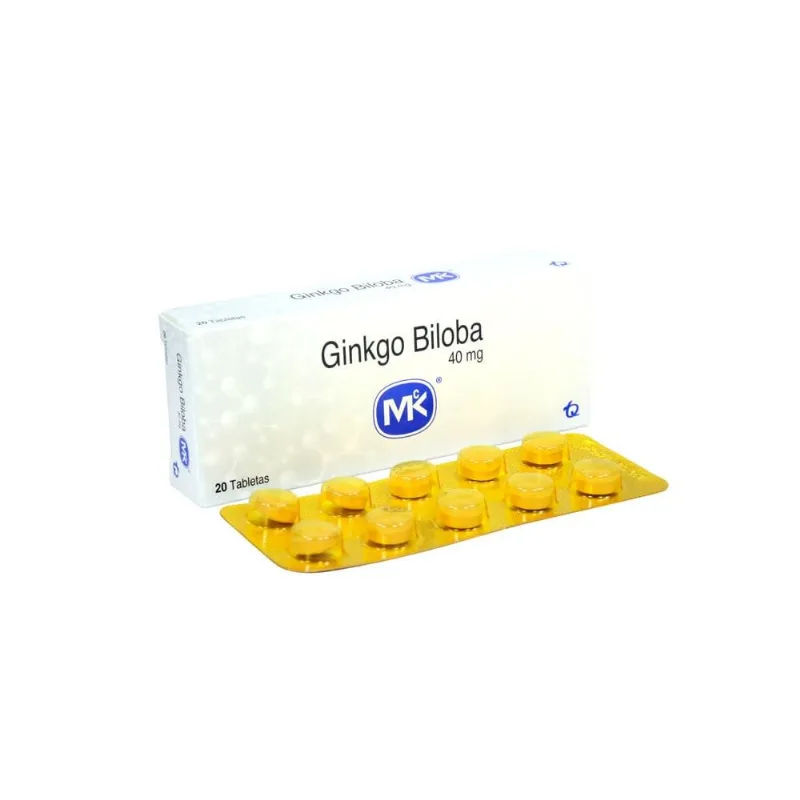 Ginkgo Biloba 40 Mg Caja con 20 Tabletas