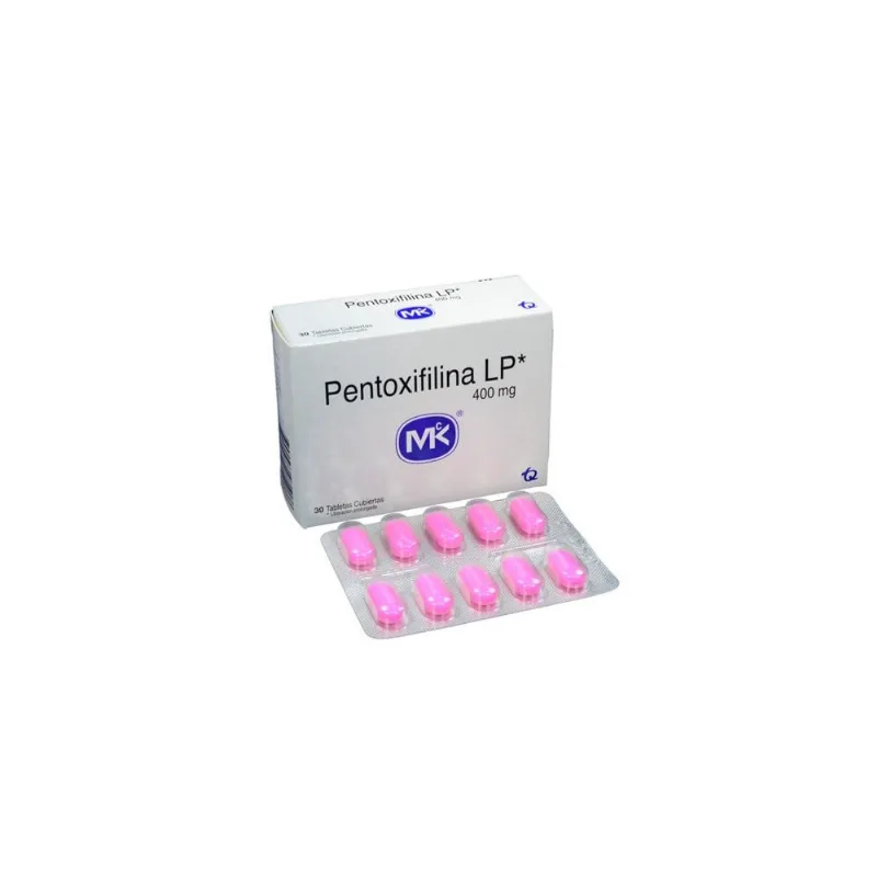 Pentoxifilina Lp 400 Mg Caja con 30 Tabletas Cubiertas