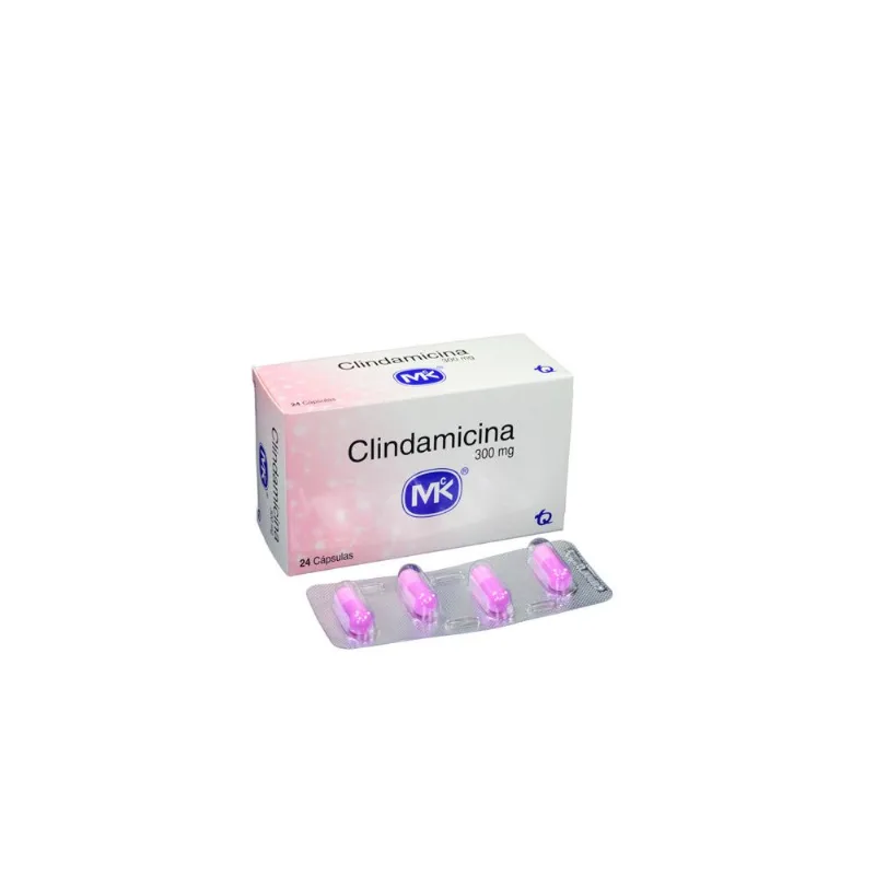 Clindamicina Mk 300 Mg Caja con 24 Cápsulas