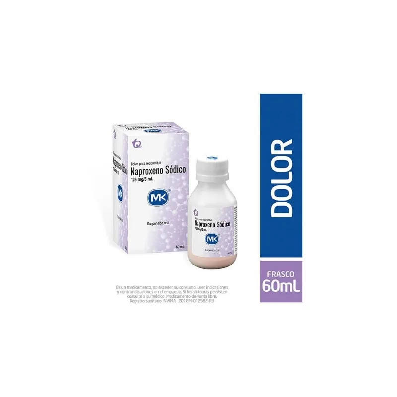 Naproxeno Sódico Polvo 125 Mg/ 5 Ml Frasco con 60 Ml