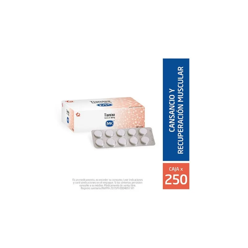 Tiamina 300 Mg Caja con 250 Tabletas