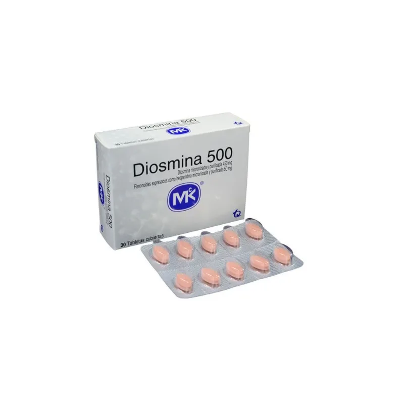 Diosmina 500 450 / 50 Mg Caja con 30 Tabletas Cubiertas