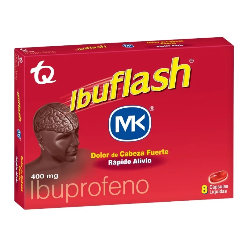 Ibuflash Forte 400 Mg Caja con 8 Cápsulas Líquidas