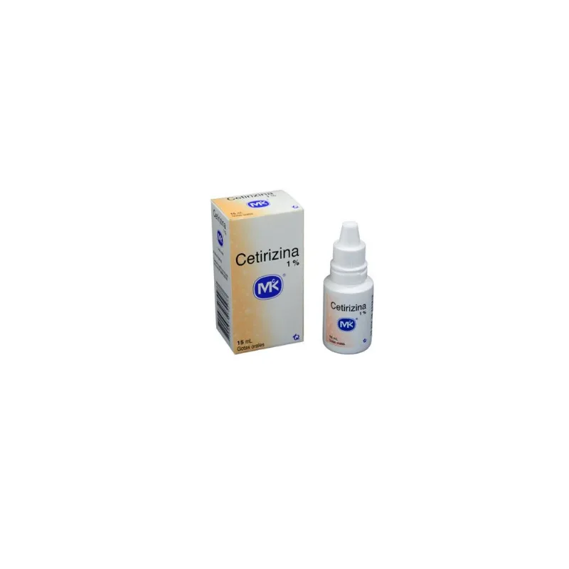 Mk Cetirizina Gotas 1% Caja con Frasco Gotero con 15 Ml