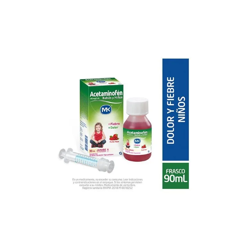 Acetaminofén Niños Mk Caja con Frasco con 90 Ml