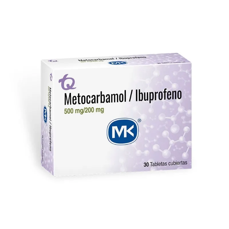 Metocarbamol 500 + Ibuprofeno 200 Mg Caja con 30 Tabletas