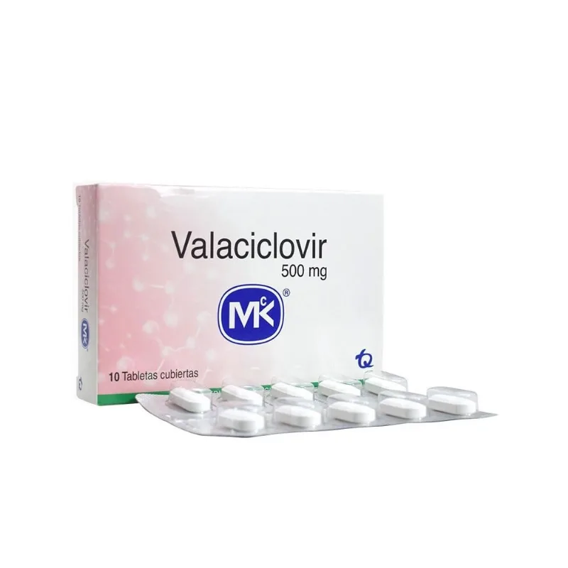 Valaciclovir 500 Mg Caja con 10 Tabletas Cubiertas