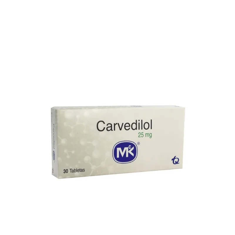 Carvedilol 25 Mg Caja 30 Tabletas
