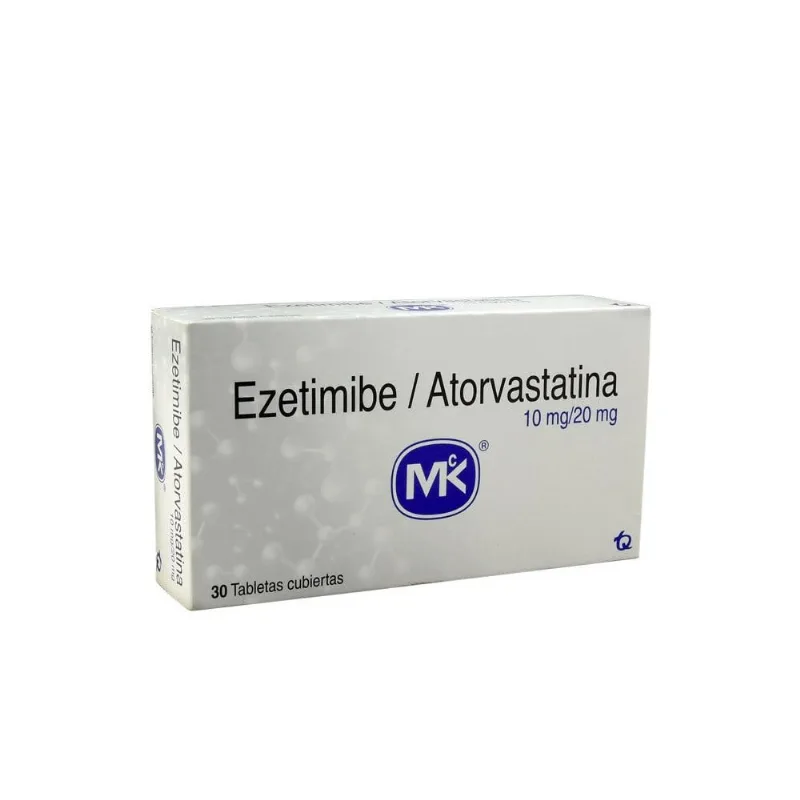 Ezetimibe / Atorvastatina 10 / 20 Mg Mk Caja con 30 Tabletas Cubiertas