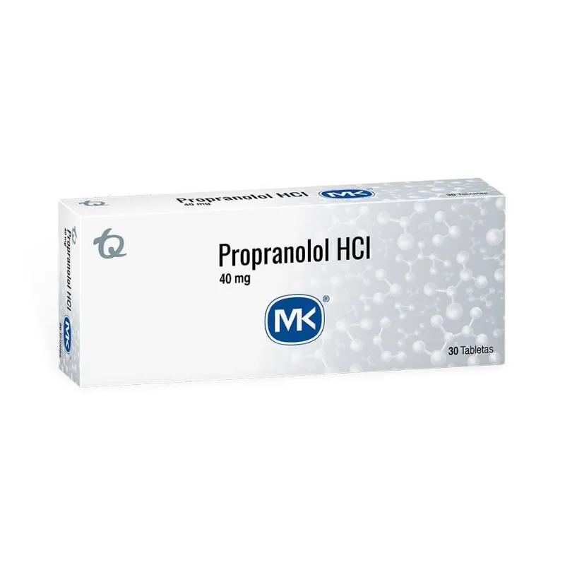 Propranolol Clorhidrato 40 Mg Caja con 30 Tabletas