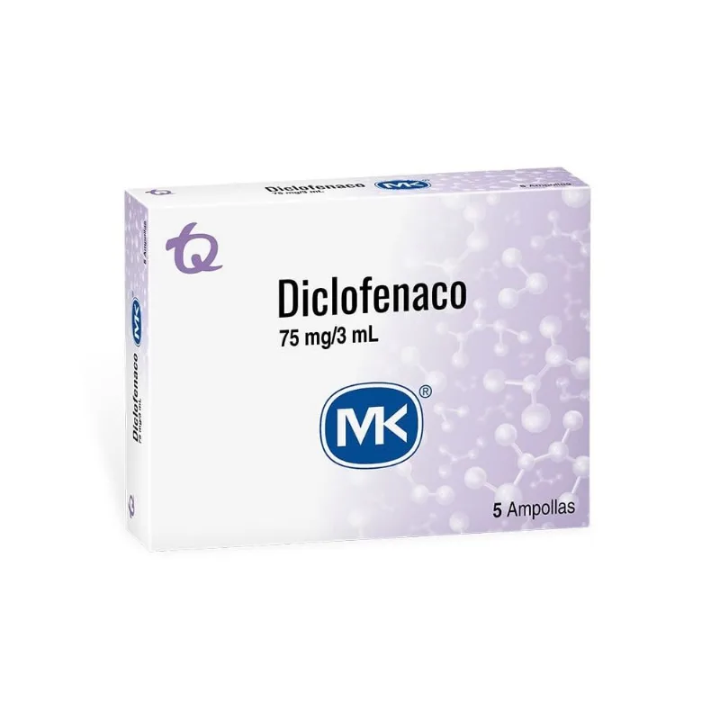 Diclofenaco Mk 75 Mg Intramuscular Caja con 5 Ampollas
