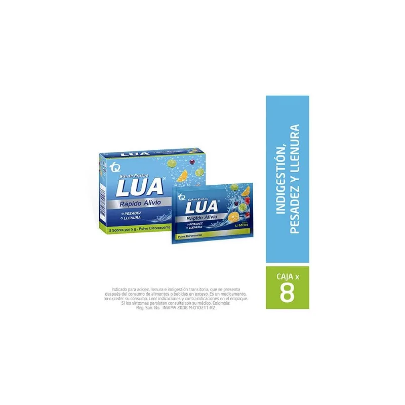 Sal de Frutas Lua Limón Caja con 8 Sobres con 5 G C/u